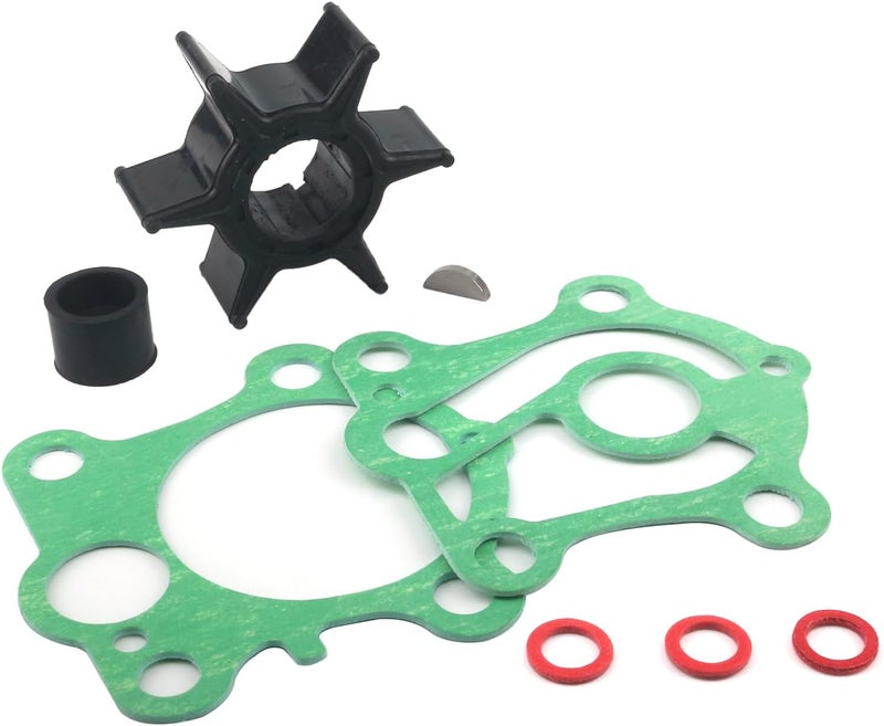 QUICKMARINE 6H3-44352 Marine Water Pump Impeller Service Kit fits Yamaha 2 Stroke 55 HP Boat Outboard Motor Replacement 6H3-44352-00 697-44352-00 Sierra 18-3069 - Image 1